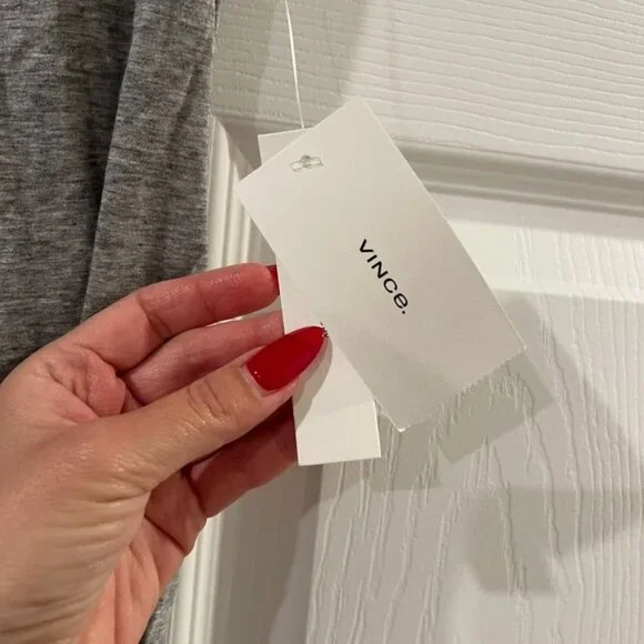 Vince Essential Pima Cotton Gray Crewneck Neck T-Shirt Size Small NWT - Picture 6 of 7